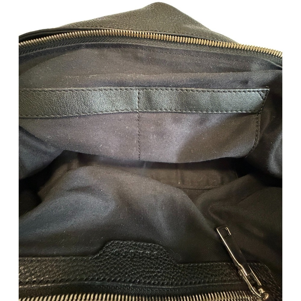 SANDRO Paris Amance Black Leather Luxury Handbag Old Money Minimalist Italy - Picture 12 of 16